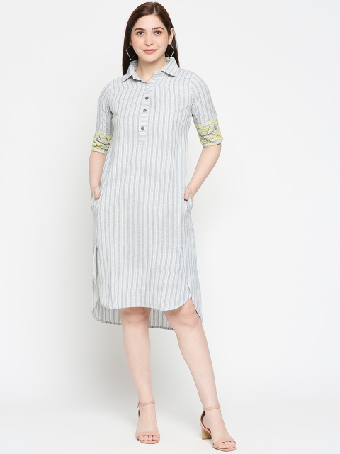 

Kuber Studio Blue Striped Shirt Dress