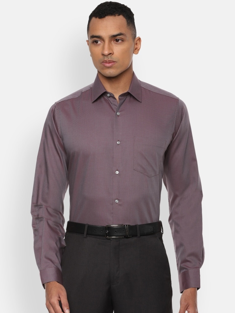 

Van Heusen Men Purple Solid Formal Cotton Shirt