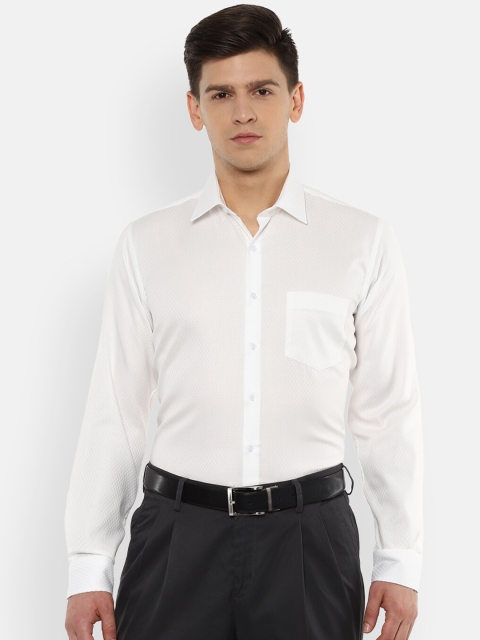 

Van Heusen Men White Cotton Slim Fit Formal Shirt