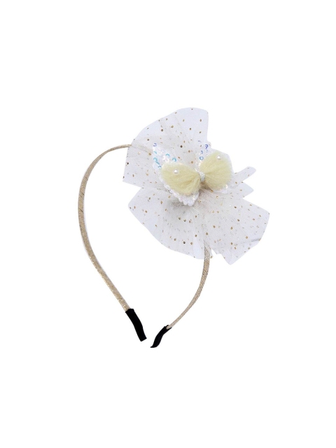 

Stoln Girls White & Gold-Toned Embellished Hairband