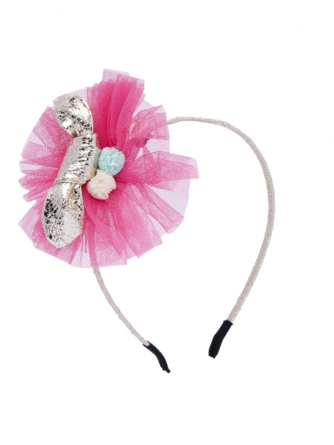 

Stoln Girls Pink & Gold-Toned Embellished Hairband
