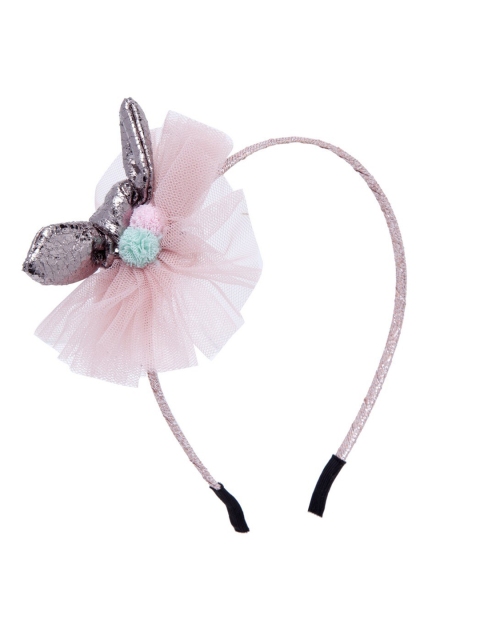 

Stoln Girls Peach-Coloured & Grey Embellished Hairband
