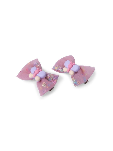 

Stoln Girls Peach-Coloured & Purple Set of 2 Embellished Hair Accessory Set