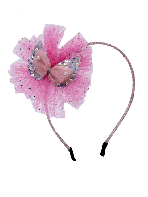 

Stoln Girls Pink & Peach-Coloured Embellished Hairband