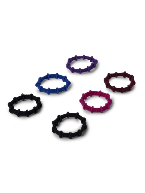 

Stoln Girls Black & Blue Set of 6 Ponytail Holders