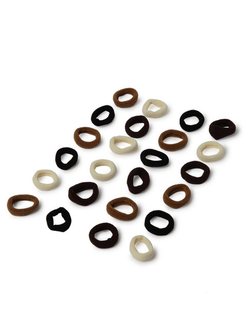

Stoln Girls Set of 24 Black & White Ponytail Holders, Multi