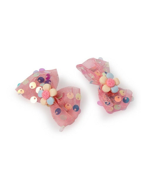 

Stoln Girls Peach-Coloured & Yellow Set of 2 Embellished Alligator Hair Clip