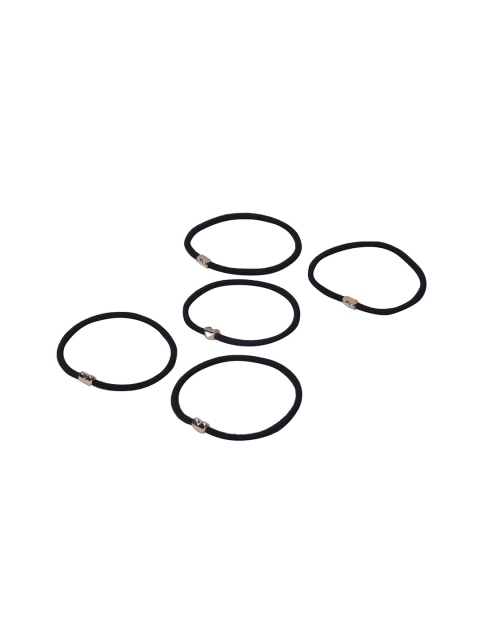 

Stoln Girls Black Set of 5 Ponytail Holders