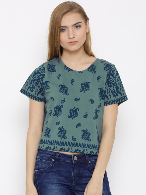 

Vero Moda Women Green Printed Top