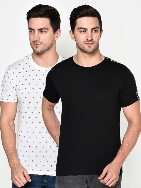 

ELEGANCE Men Pack Of 2 T-shirt, White