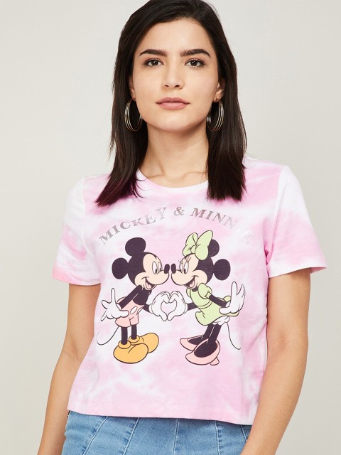 

Ginger by Lifestyle Women Pink Printed T-shirt