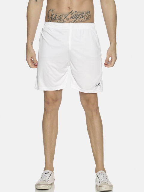

HPS Sports Men White & Red Mid-Rise Colourblocked Sports Shorts