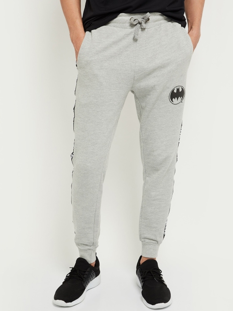 

max Men Grey melange Solid Pure Cotton Joggers