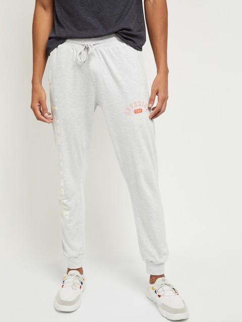 

max Men Off-White Typography Printed Joggers