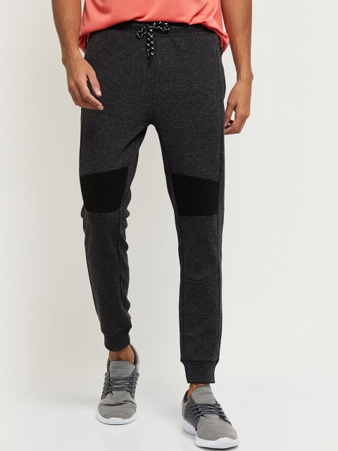 

max Men Charcoal Grey Solid Joggers