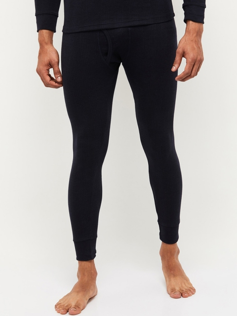 

max Men Navy Blue Solid Track Pants