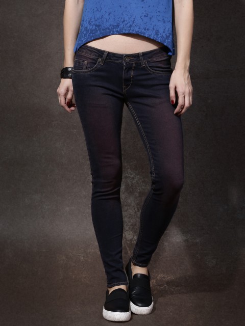 

Roadster Women Navy Blue Skinny Fit Stretchable Jeans