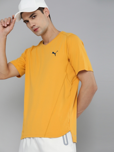 

Puma Men Mustard Yellow Cloudspun dryCELL Training T-shirt