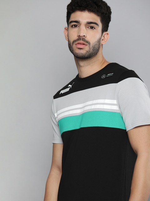 

PUMA Motorsport Men Black & Grey Mercedes F1 Speed Colourblocked T-shirt