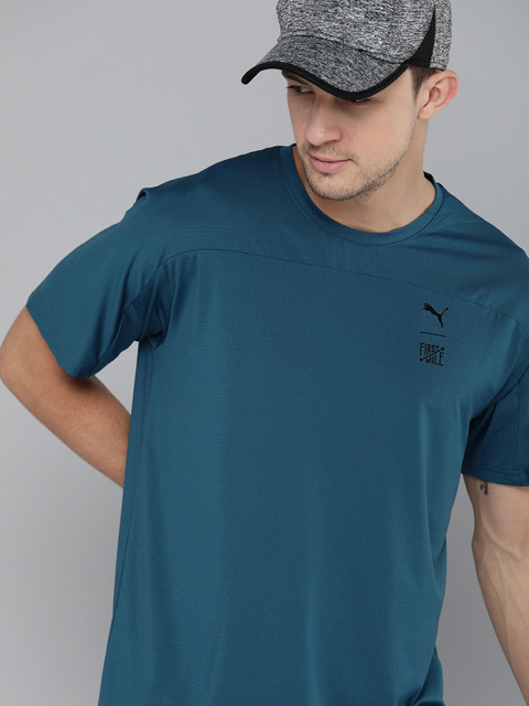 

Puma Men Teal Blue dryCELL FIRST MILE Training T-Shirt
