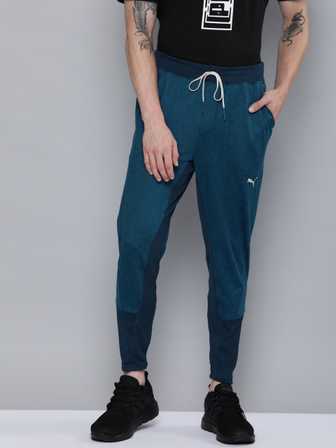 

Puma Men Teal Blue Studio Yogini Knitted Slim Joggers
