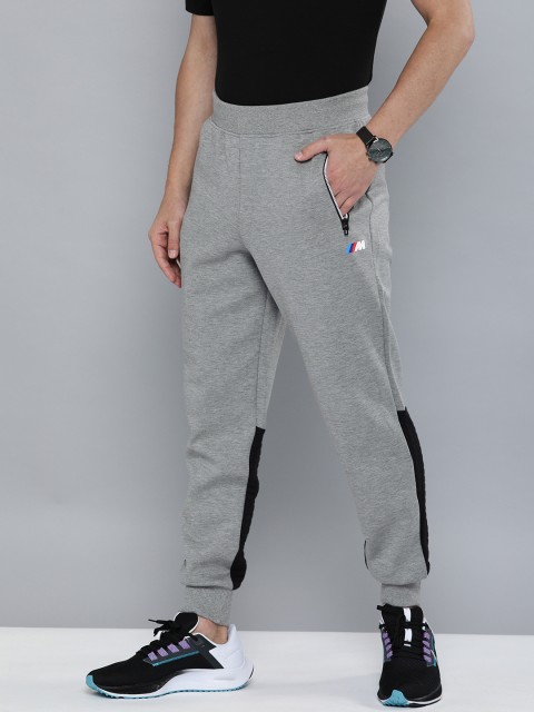 

PUMA Motorsport Men Grey Melange & Black Colourblocked BMW M Motorsport Joggers