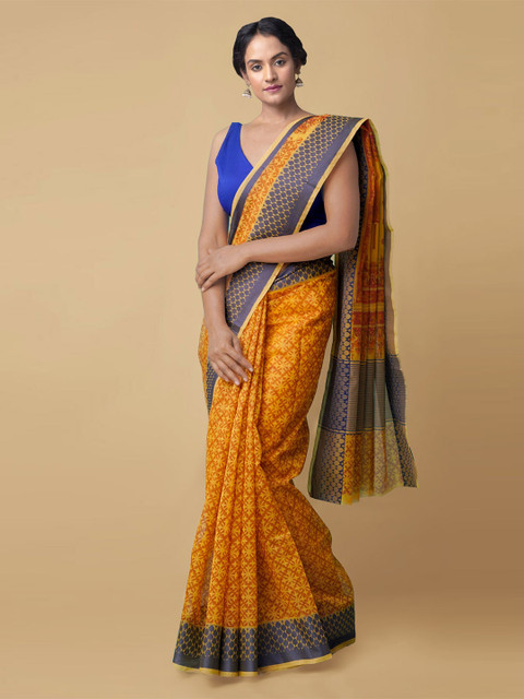 

Unnati Silks Yellow & Blue Supernet Kota Saree