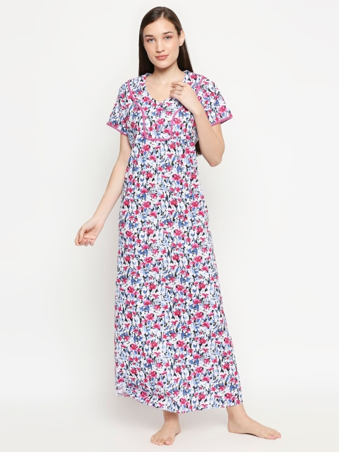 

XIN White Printed Maxi Nightdress