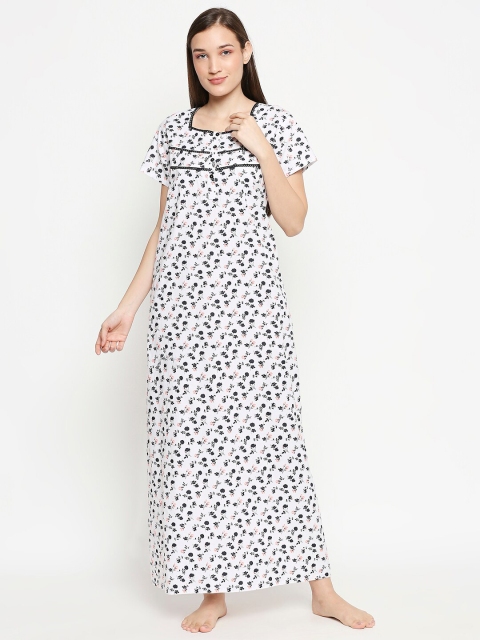 

XIN Orange Printed Maxi Nightdress