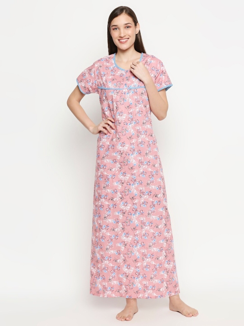 

XIN Pink Printed Maxi Nightdress