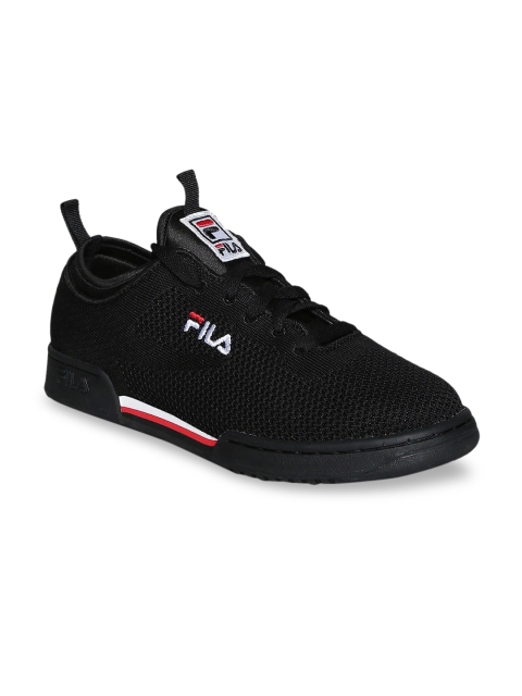 

FILA Men Black Woven Design Sneakers