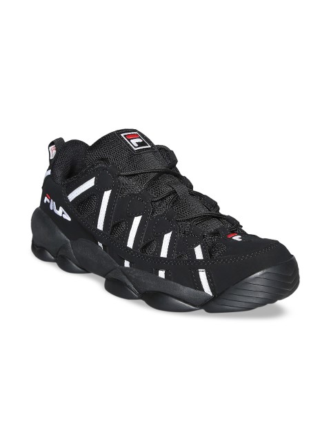 

FILA Men Black Woven Design PU Sneakers