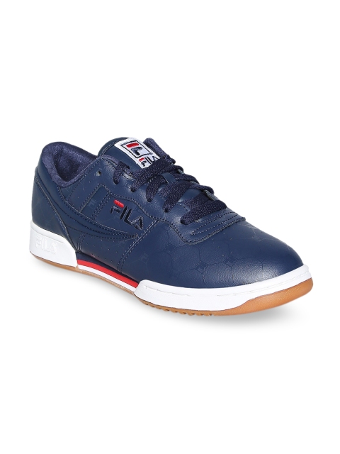 

FILA Men Blue Perforations Leather Sneakers