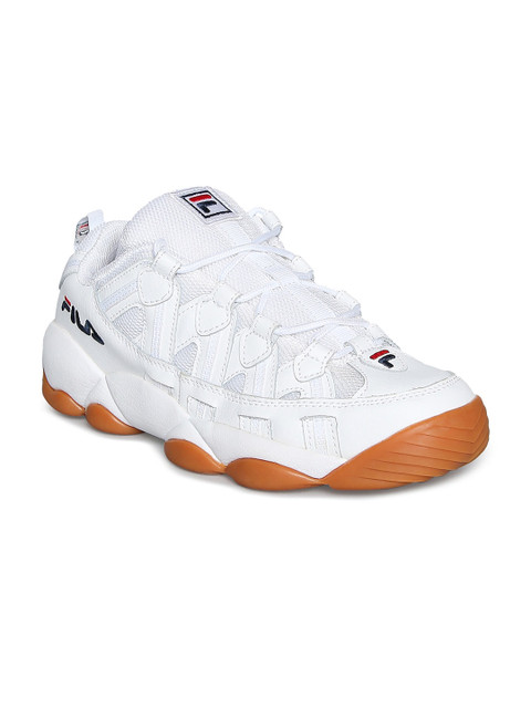 

FILA Men White Woven Design Leather Sneakers