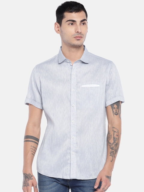 

EVOQ Men Grey Casual Shirt