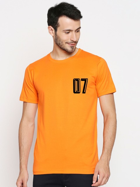 

Blacksmith Men Orange Pure Cotton Typography Printed Pure Cotton T-shirt