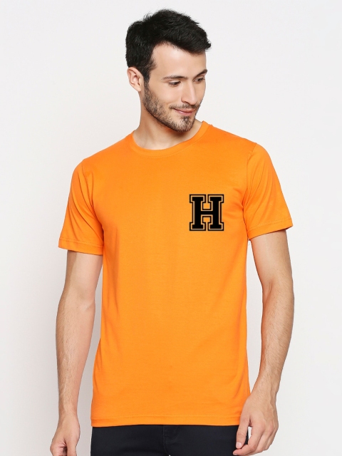 

Blacksmith Men Orange Typography T-shirt