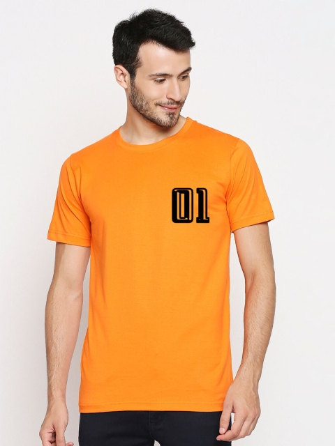 

Blacksmith Men Orange Typography T-shirt