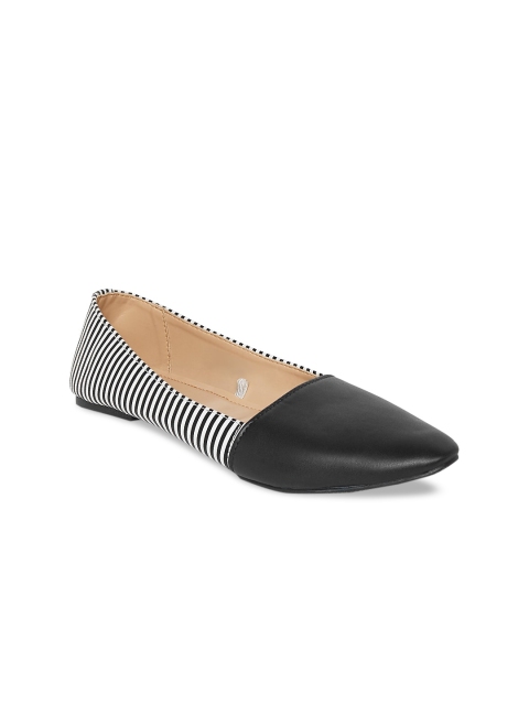 

People Women Black Colourblocked Ballerinas Flats