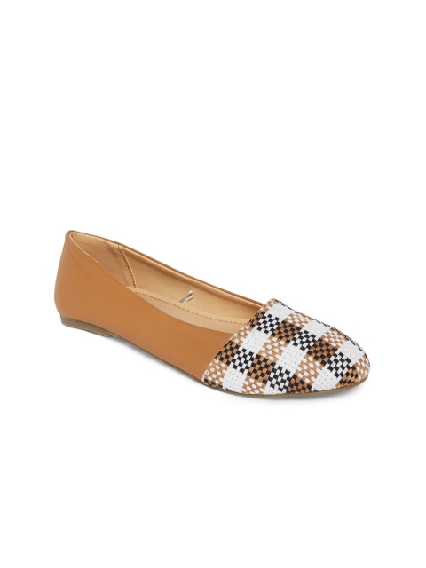 

People Women Beige Woven Design Ballerinas Flats