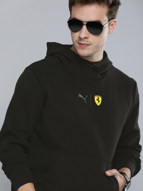 

PUMA Motorsport Men Black Solid Ferrari Race Collab Hooded Sweatshirt
