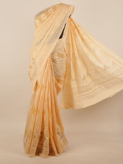 

Pothys Beige Ethnic Motifs Printed Jute Silk Saree