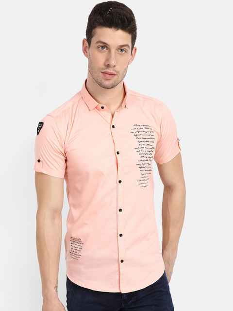

V2 Value & Variety Men Pink Slim Fit Printed Casual Shirt
