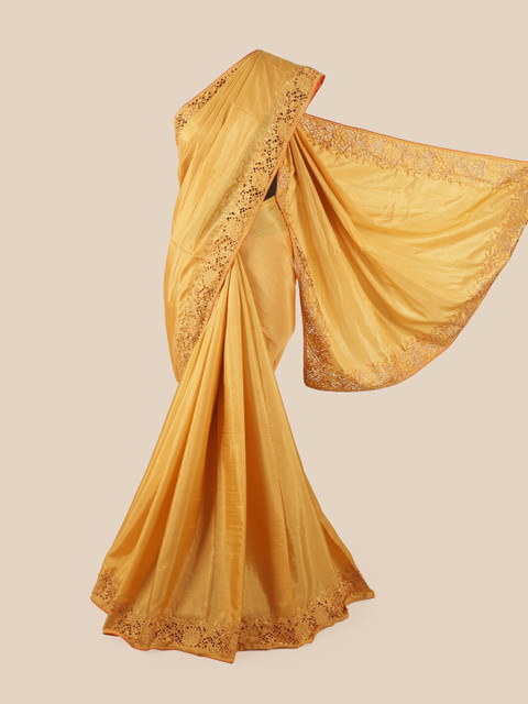 

Pothys Gold-Toned Art Silk Saree