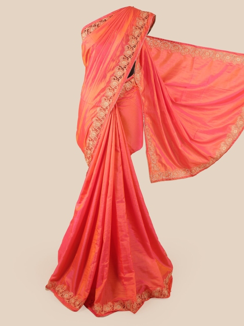 

Pothys Peach-Coloured Art Silk Saree