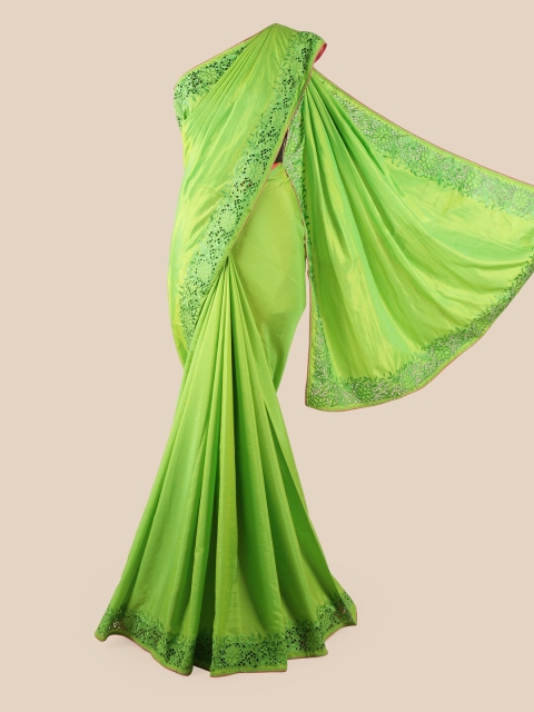 

Pothys Lime Green Art Silk Saree