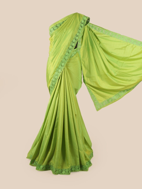 

Pothys Green Embroidered Art Silk Saree