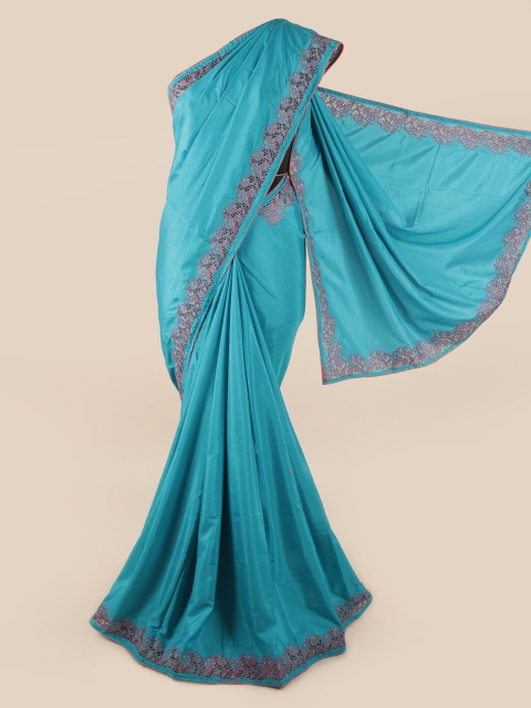 

Pothys Blue & Pink Art Silk Saree