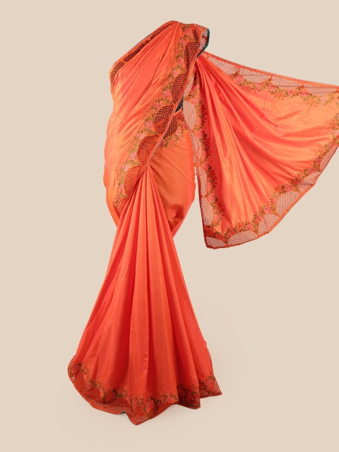 

Pothys Orange & Pink Art Silk Saree