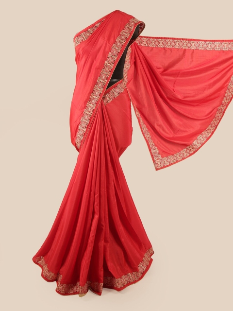 

Pothys Red & Beige Art Silk Saree